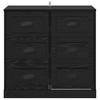 Sideboard In Black Oak Look 70 X 35.5 X 67.5 Cm