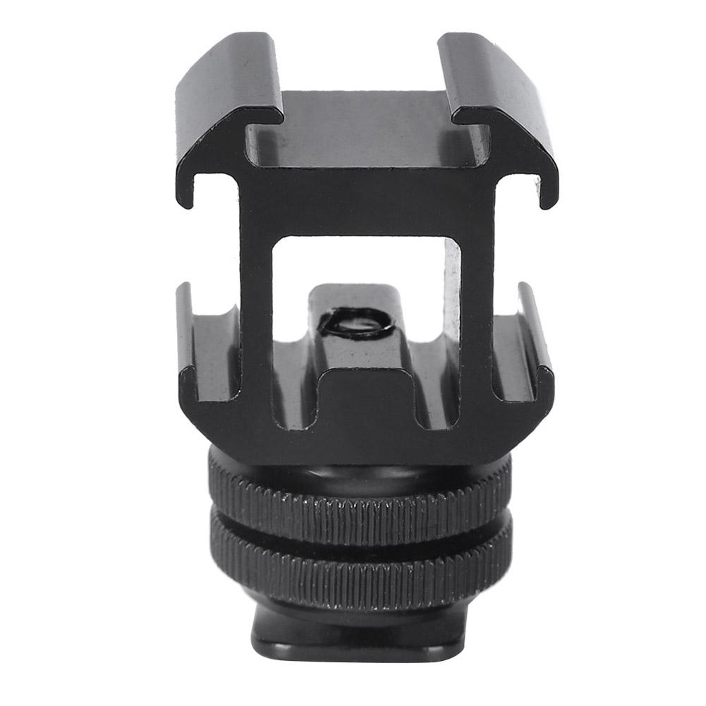 1 4   Dual Layer Screw One for Three Hot Cold Shoe Base Fill Light Multifunction Bracket