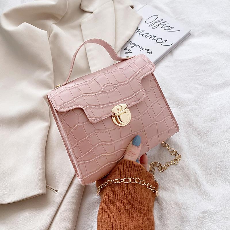 Versatile Stone Pattern Shoulder Women's Bag Bag Trendy Messenger Mobile Phone Small Square Bag