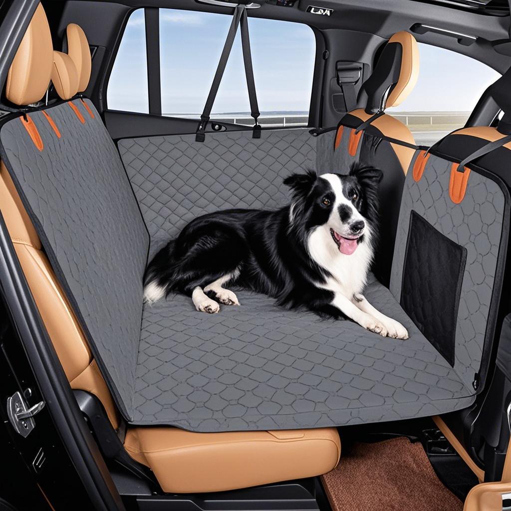 Extended Dog Car Seat Cover Car Bed Pet Backseat Cover Safety Carrier Waterproof Anti-Slip Pet Mat for Car SUV Truck Dog Hammock