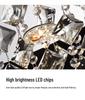 Luxurious French Crystal Ceiling Lamp - High-End Stainless Steel Round Fixture for Living Room or Master Bedroom.