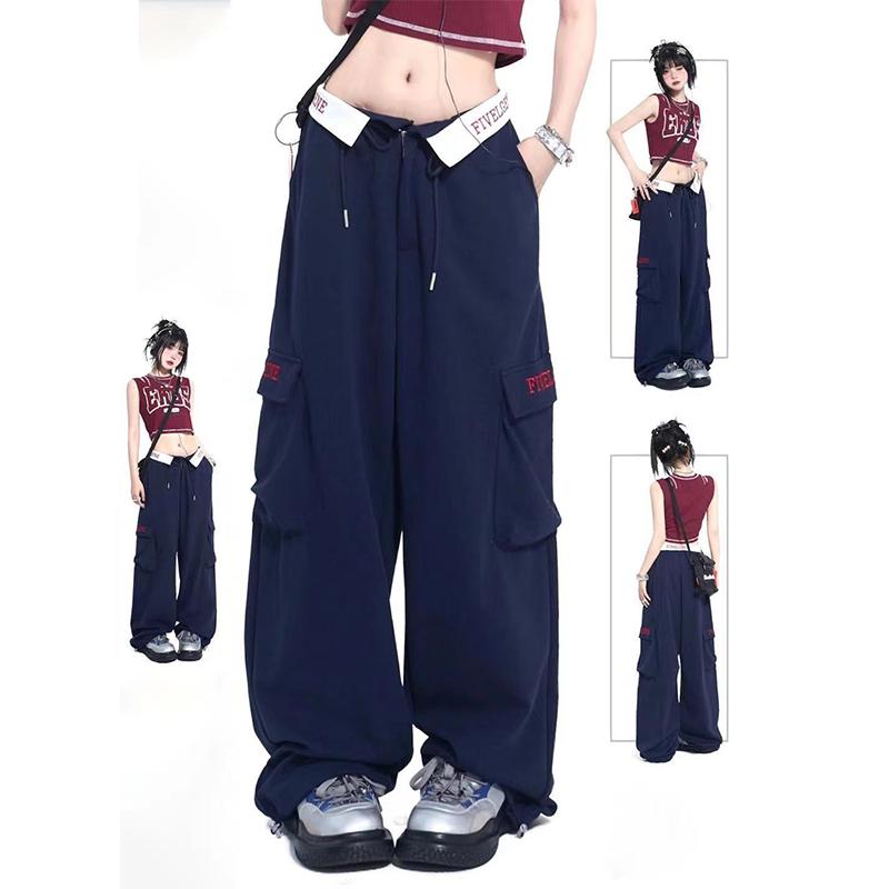 Vintage Baggy Cargo Pants Women Hip Hop Y2k Streetwear Oversized Harajuku Trousers Skinny Korean Hippie Female Sweatpant Summer