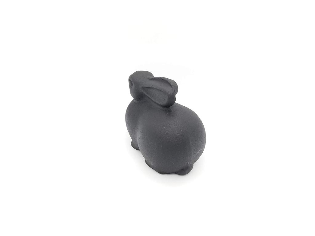 Iwachu 30206 Paperweight, Rabbit, Black, Small,