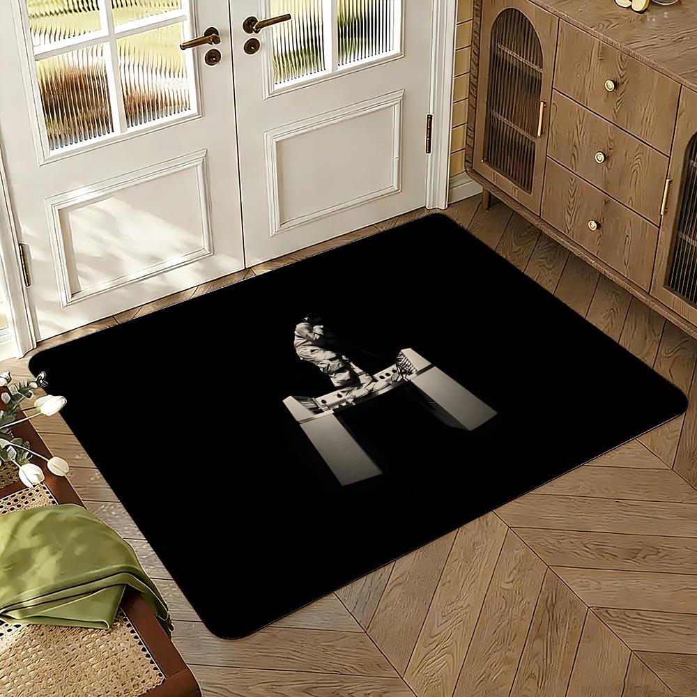 Rapper Don T-Toliver Octane Fußmatte Weich Verdickt Saugfähig Rutschfest Schlafzimmer Wohnzimmer Türvorleger Heimdekoration Flanell Teppiche 40x60cm