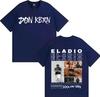 Rapper Eladio Carrion 2025 Album Trendy Stampa Double Sided Maglietta Girocollo Uomo Hip Hop Maglietta Larga Oversize Y2K Tee Streetwear