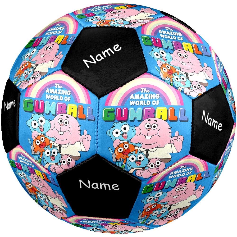 Custom Name The Amazing World of Gumball Theme Size 5 Soccer Ball, Suitable for Both Indoor and Outdoor Matches, a Gift Suitable for Everyone.