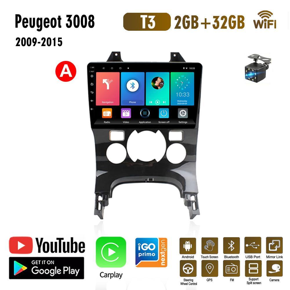 

Система GPS-навигации для Peugeot 3008 2009-2015, 2 Din, Android, Wi-Fi, автомобильный мультимедийный плеер, авто стерео, FM-радио, головное устройство 2 + 32 ГБ 2+32GB,A