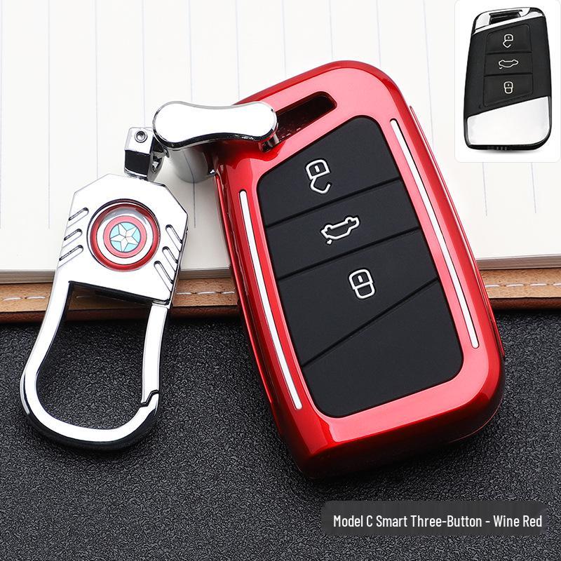 Volkswagen Key Case: Stylish Design with Buckle & Personalized Decoration