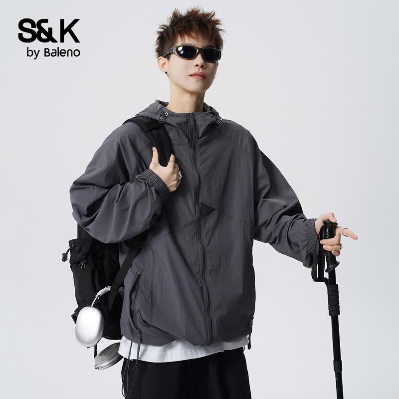 Baleno Men's S&K Series Lightweight Hooded Sun Protection Jacket
