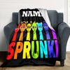 Customiz Name Personality Sprunki Themed Blanket Soft &Warm Sofa Office Bed Travel Lunch Break Blanket, Gift Suitable All Seasons