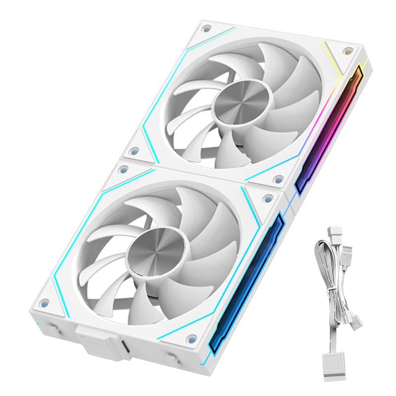 LDPCSJ DL-2 Computer Chassis Fan 120mm 5V 3-pin ARGB Cooler 12V/4PIN PWM 800-2000 RPM 3-in-1 Quiet Building Block Cooling Fan