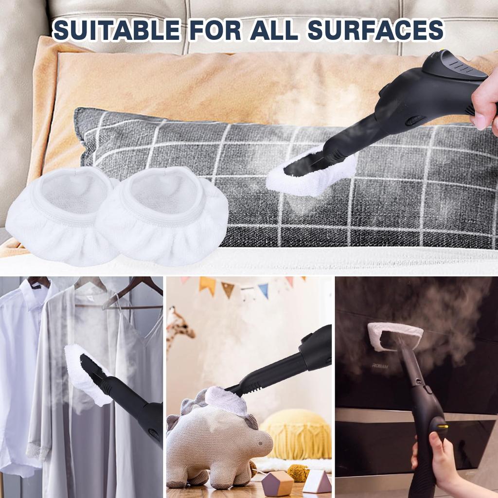 Waitbird Steam Cleaner Compatible Microfiber Mop Pad 6 Pack and Ironing Cloth 3 Pack Set Steam Mop Cloth Steam Cleaner Washable and Reusable