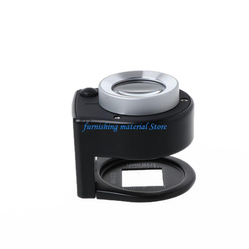 Y5GD Magnifier Glass Lens Loupes with Light for Textile Stamp Jewelry Appraisal 30X