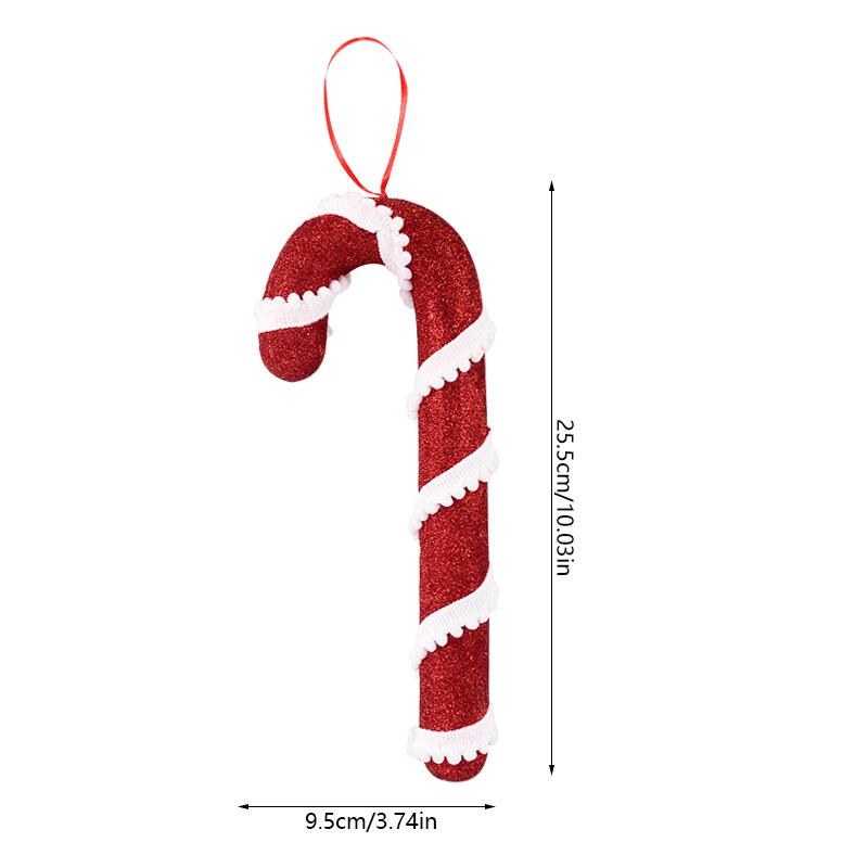 Christmas Red White Candy Cane Hanging Pendant Xmas Tree DIY Ornaments Merry Christmas Home Decoration New Year Holiday Supplies