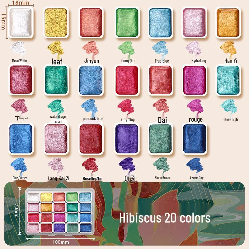 Pearlescent Watercolor Pigment - Color-Changing Gold for Nail Art & Thangka Painting.