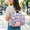 Neuer Y2K Süßer Itabag Comic-Ausstellung Rucksack mit großem Fassungsvermögen Süßes Mädchen Transparente Umhängetasche DIY Abzeichen Display Umhängetasche