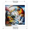 New Arrival 5D DIY Full Circle Diamond Painting "Clock Landscape Illustration" Embroidery Cross Stitch Home Decor Gift