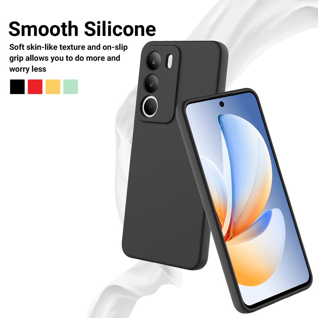 For Realme C71 4G Liquid Silicone Case Phone Back Cover with Hand Strap