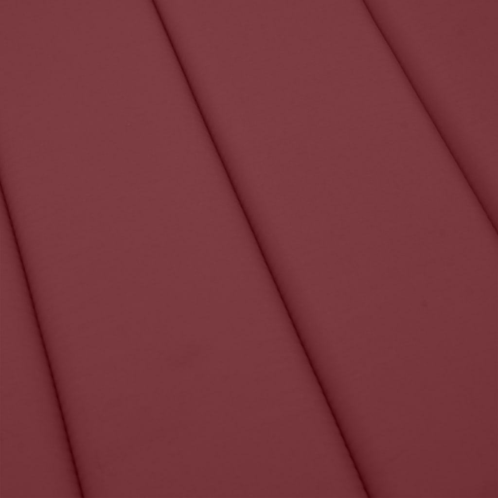 Sun Lounger Cushion Melange Wine Red 186x58x4 Cm Fabric