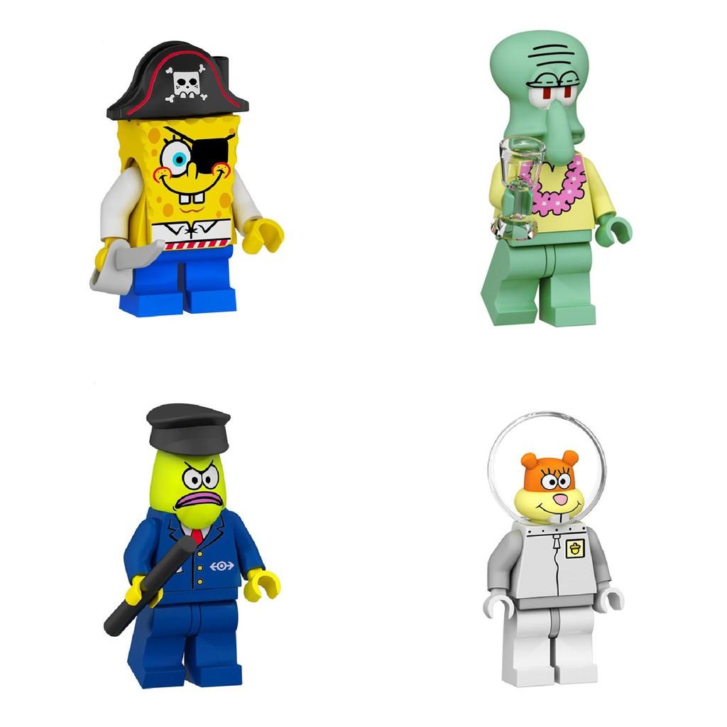 Spongebob Squarepants Building Blocks Toy With Abs Plastic Small Particles For Creative Play