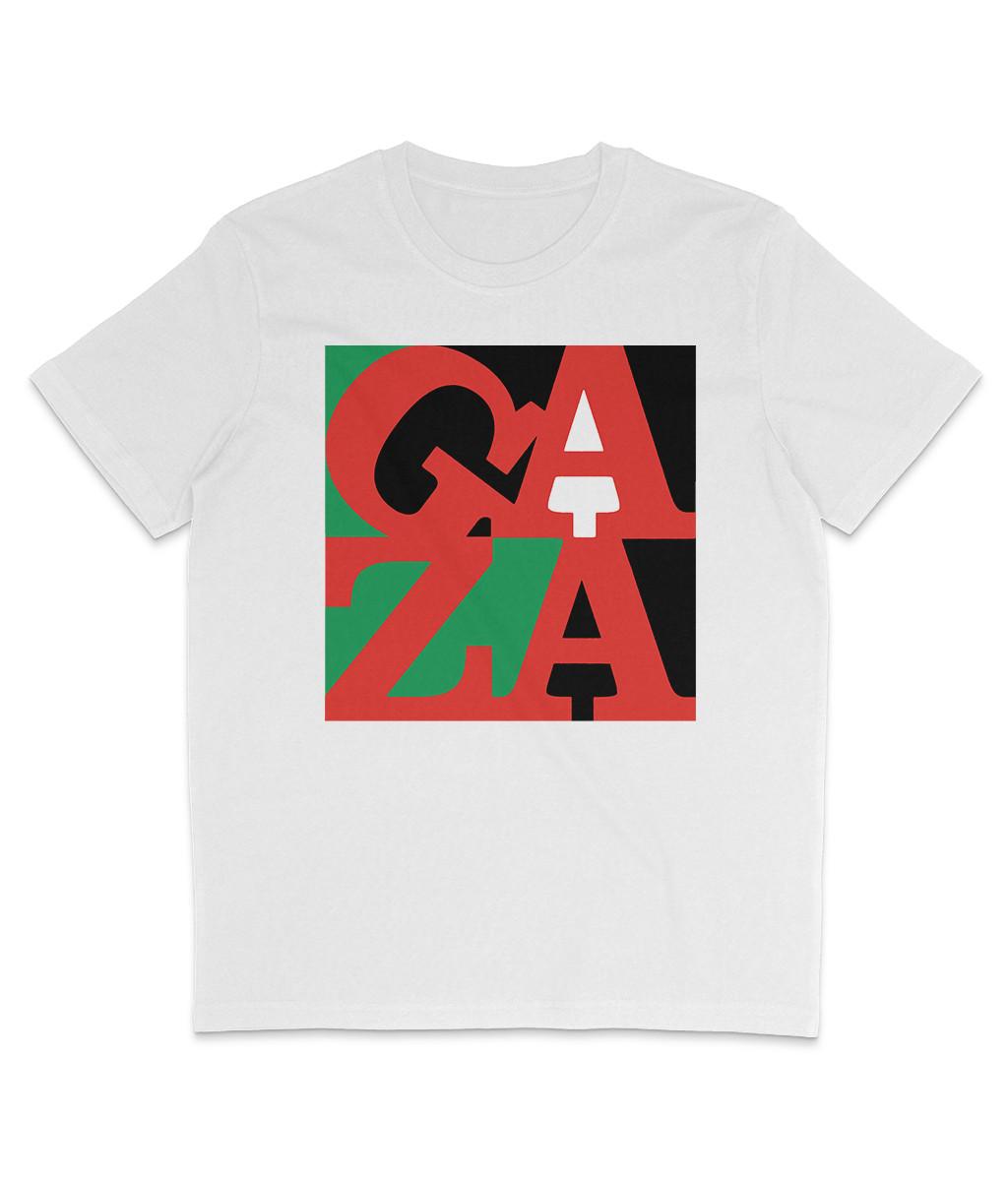 Gaza - Organic T-Shirt Mens Womens Tees Top - Palestine - Protest - Ceasefire S