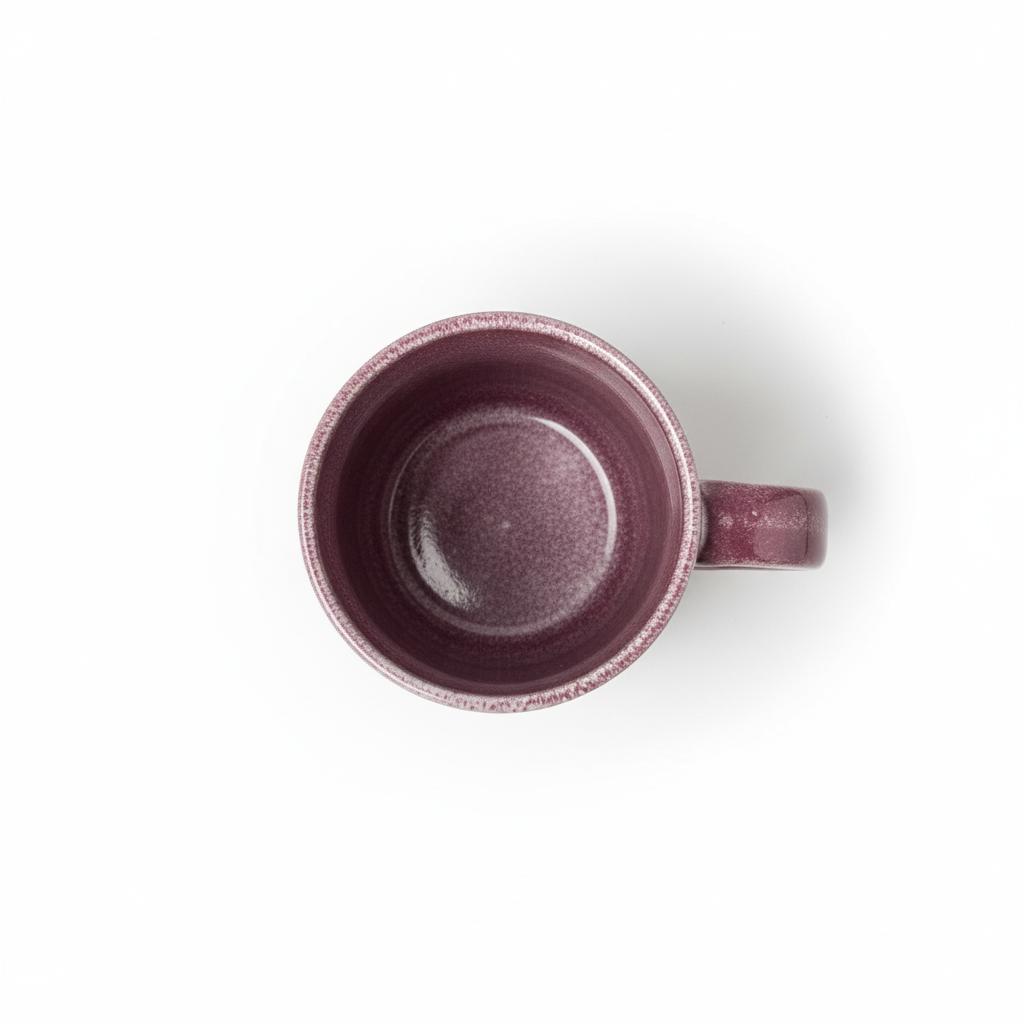 COFFEE TEA MUGS MUG SET 6 PIECES 350ml PURPLE-PLUM CERAMIC