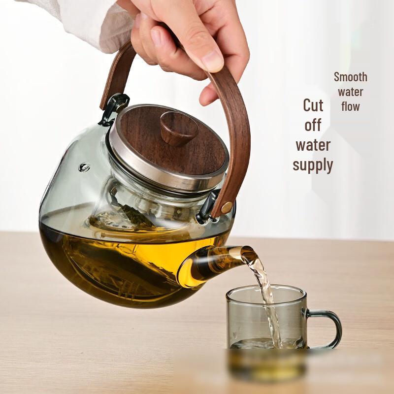 Heat-Resistant Glass Teapot with Handle