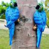 Feathered Birds, Resin Parrot Statues Landscape Animal Ornaments Crafts, Garden & Yard Decoration -