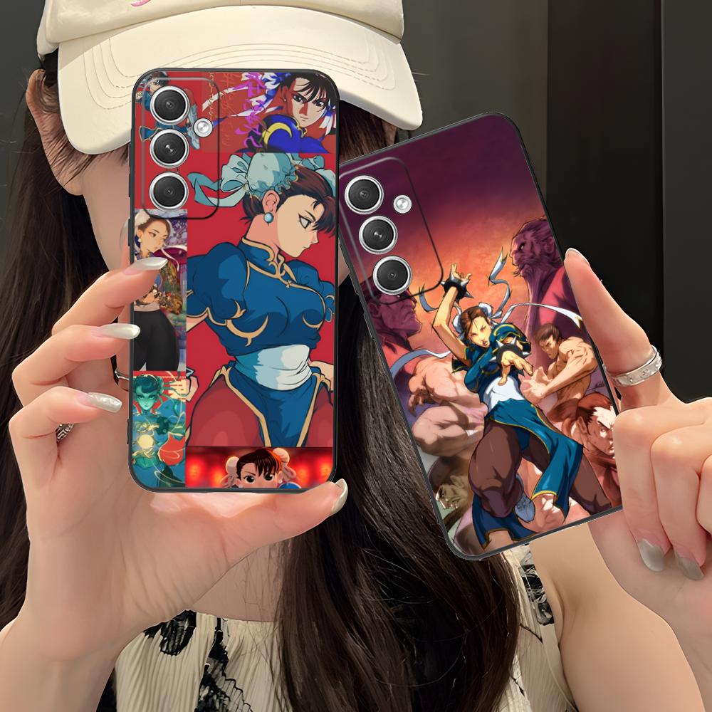 Street Fighter Chunli Phone Case for Samsung Galaxy S26 S25 S24 S23 S22 S21 S20 Note20 Plus FE Ultra Colorful Cover Pretty Cover