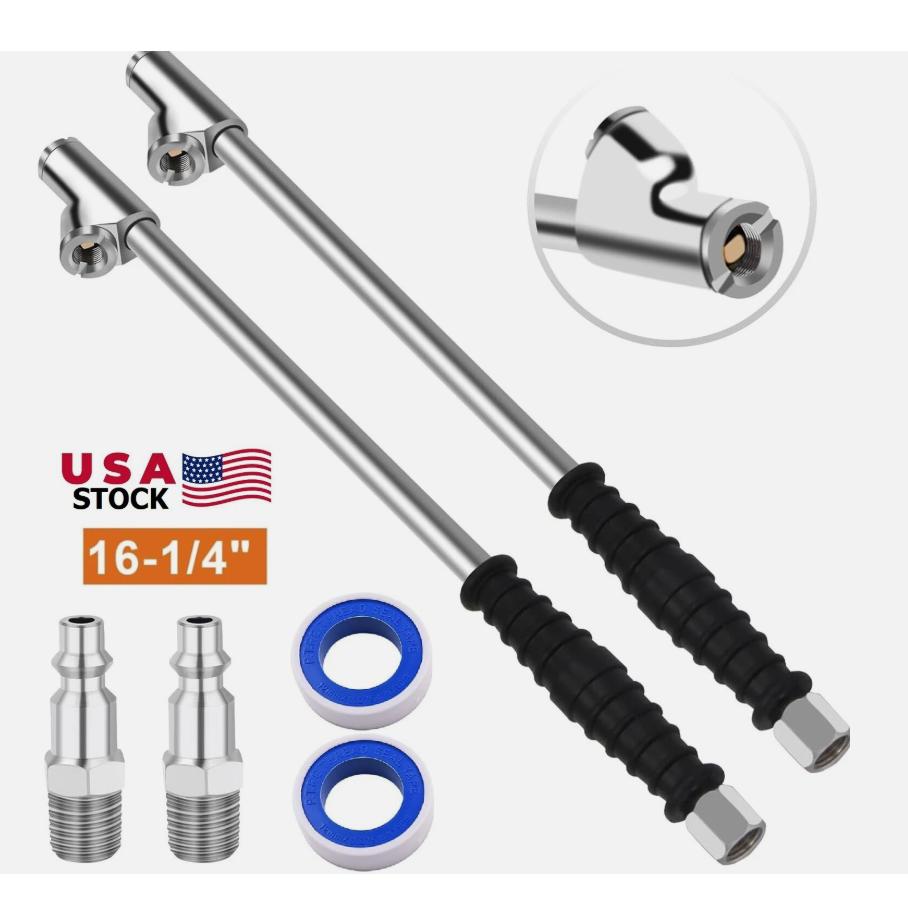 

Tire Inflation Rod Double-headed Air Pump Nozzle Type with Anti-slip Sleeve Multi-purpose Sturdy and Durable