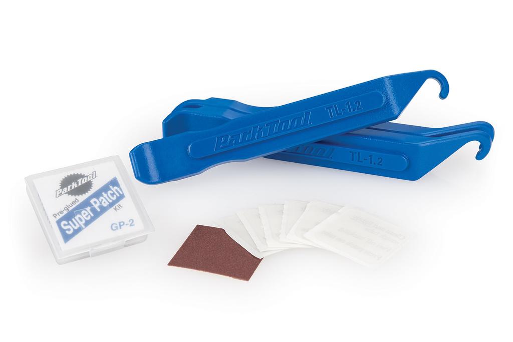 PARKTOOL Tube Repair Puncture Repair Kit with 3 Tire Levers and 6 Patches TR-1 Kit,