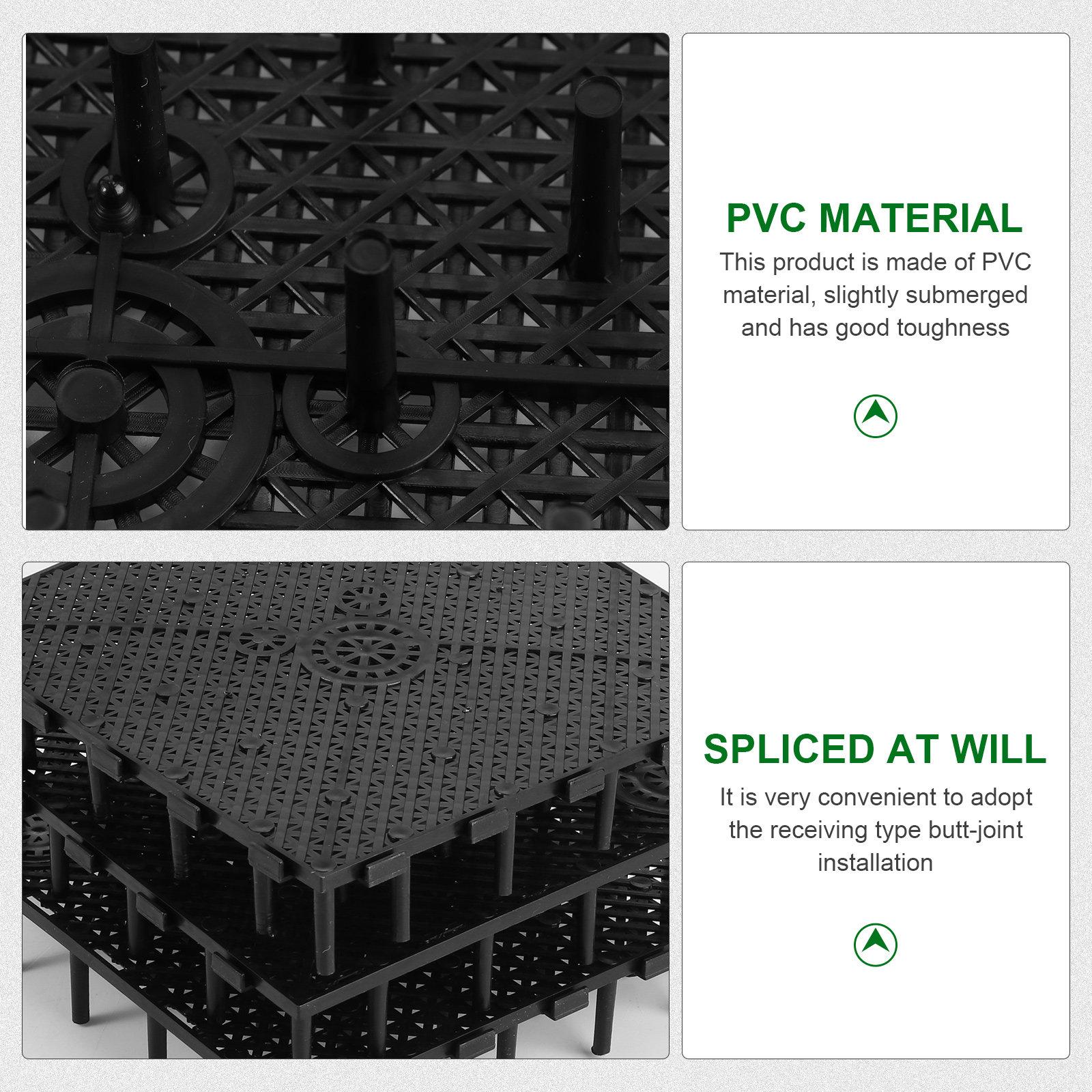 

20Pcs Fish Tank Grid Bottom Filter Plate PVC Black Splicing Combination Aquarium Bottom Filter Tank Base for Fish 15X15X2.7CM