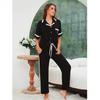 Damen Modal Pit Striped Cotton Freizeit Bequemer Lockerer Pyjama Frühling und Sommer Neues Kurzarm-Loungewear-Hosenset