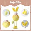 Cute Easters Plush Rabbit Figurine Decoration Durable Cloth Craft For Bookshelves Tabletop Holiday Decors Ornament Gift