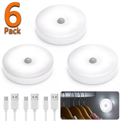 Bewegungssensor Puck-Leuchten LED Kabellos USB Wiederaufladbar Betrieben Unterbauleuchten auf Regal Display Schrank Arbeitsplattenlicht
