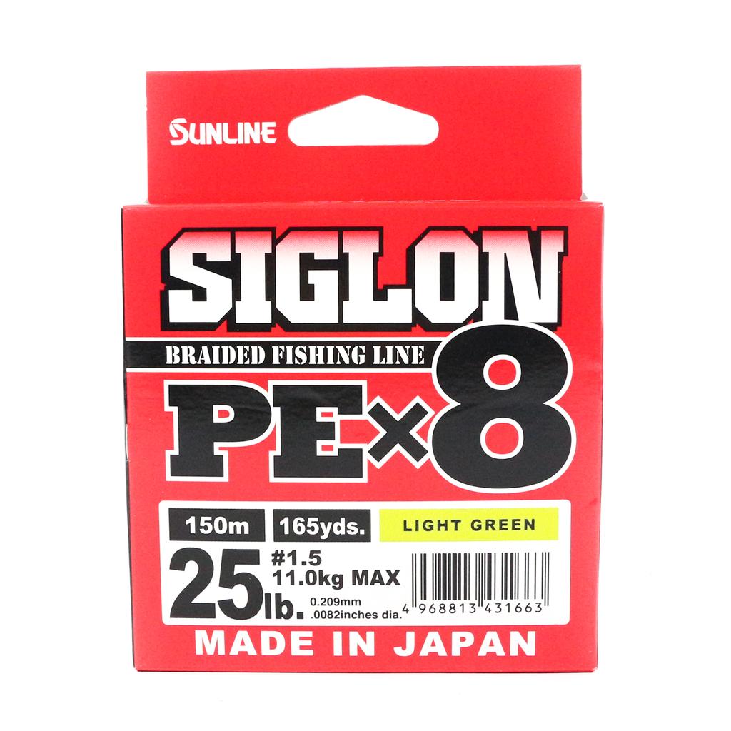 Sunline P.E Line X8 Siglon 150M P.E 1.5 25LB Lime Green (1663)