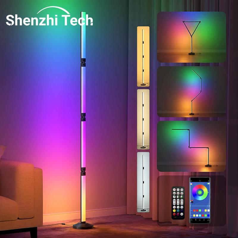 Floor Lamp LED with Remote Control, Voice & App Control, Music Sync, Smart RGB Floor Lamp for Gift Party E-sport Home Decor