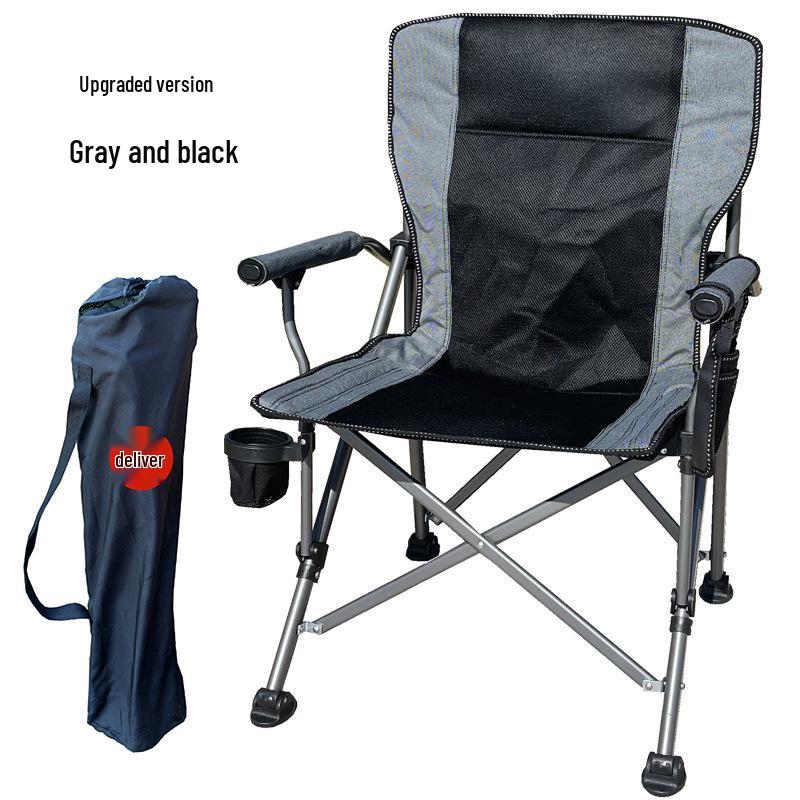 Portable Outdoor Folding Chair with Backrest for Fishing and Beach