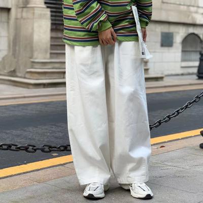 Men's Pants Large Size Casual Pants Straight Leg Wide Leg Long Pants