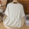 Women's Short Sleeve Round Neck Knit Top