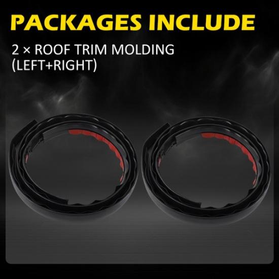 2PCS Roof Drip Molding Weatherstrip Trim For Toyota Tacoma Double CAB 2005-2015