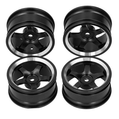 4 Stück RC Aluminiumlegierung Felgennaben für MN86 1 12 RC Crawler Upgrade Zubehör Schwarz