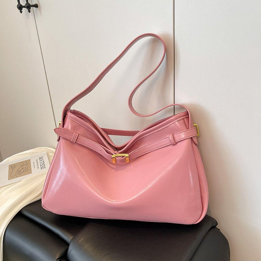 Korean Style Large Capacity Handbag Tote Bag Underarm Packs Fashion Retro PU Tote Bag  Women