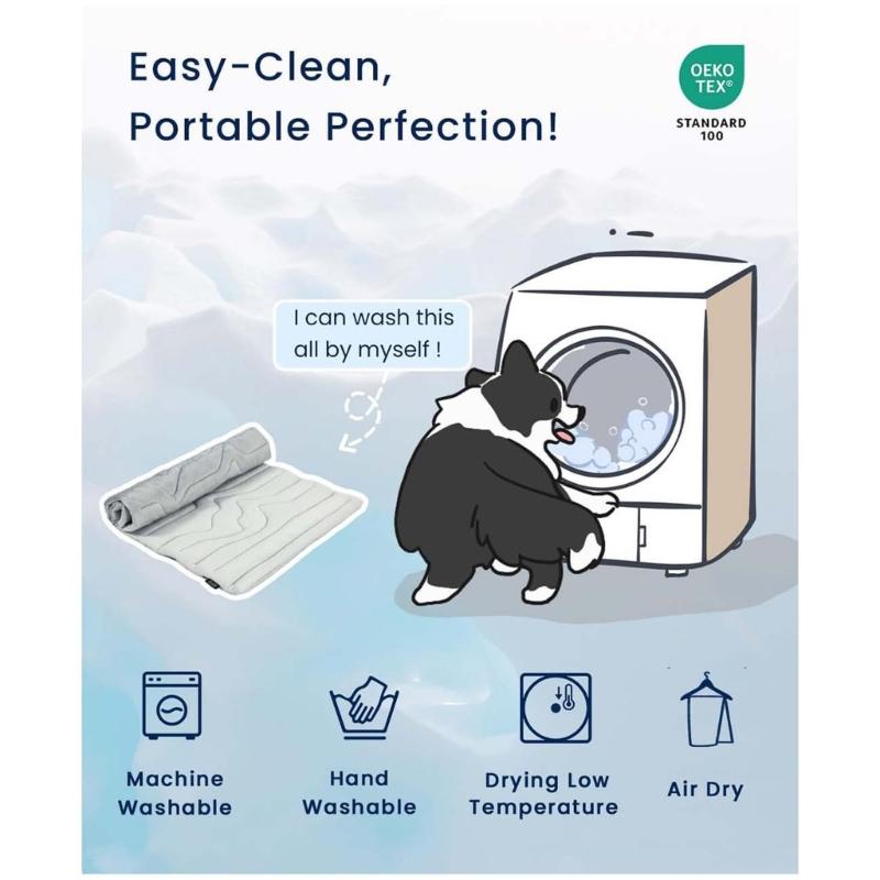 Pet Cooling Bed Large Cats Bed Cats Dog Sleep Bed Indoor Pad Cats for Indoor Home and Travel Washable Bed