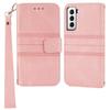 For Samsung Galaxy S25+ Case Wallet Skin-Touch Leather Imprinted Phone Cover