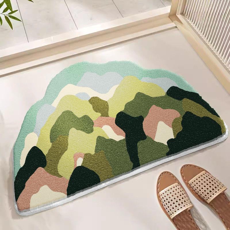 Special-shaped Bathroom Cashmere Absorbent Floor Mats Cute Furry Thick Non-slip Foot Mats Bathroom Floor Mats Bedroom Carpet