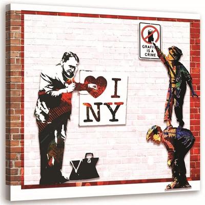 Canvas Print, Banksy - I Love New York
