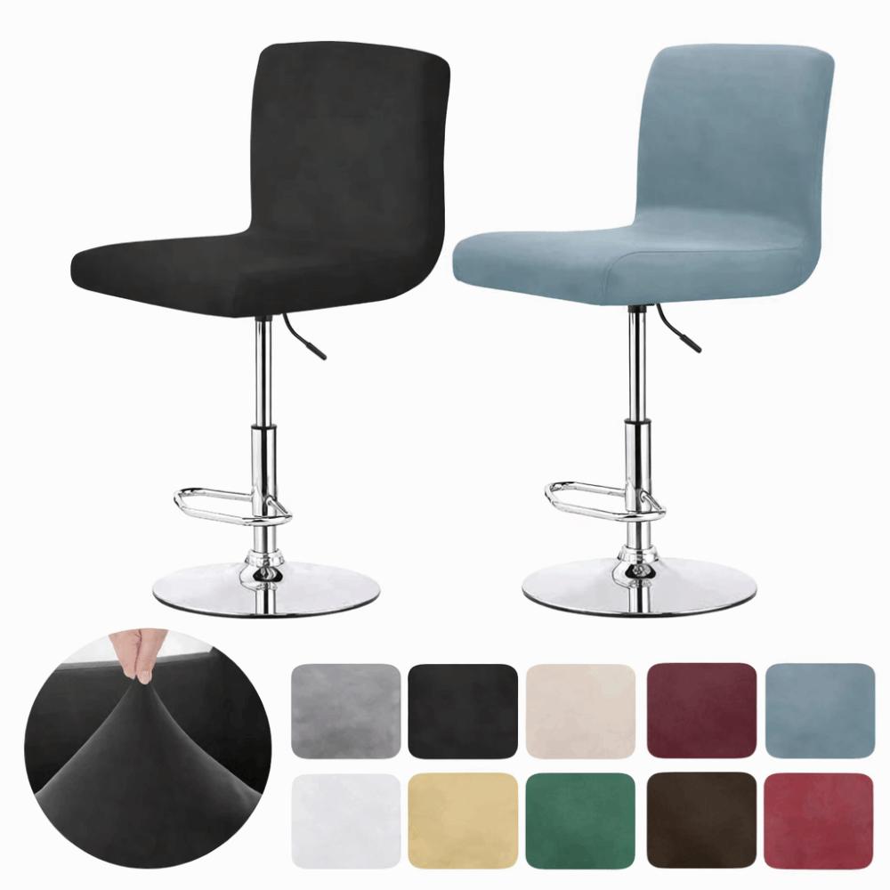 Solid Color Bar Stool Chair Cover for Hotel Restaurant Bar Counter Kitchen