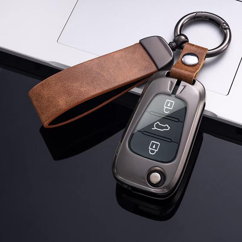 Car Key Case Cover For Hyundai I20 I30 Ix20 Ix35 Elantra Accent for Kia Sportage Rio 3 Soul Optima Ceed Pro K5 K2 Keychain