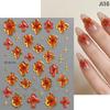 Blossom Floral Nail Stickers Bronzing 5D Spring Summer Petal Nail Appliques Flowers Nail Charms DIY For Manicure Decoration